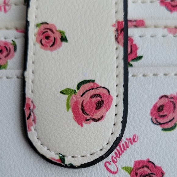 Juicy Couture Pink Rose Shabby Wallet Chic Card Holder - Picture 3 of 9